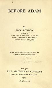 Cover of: Before Adam by Jack London