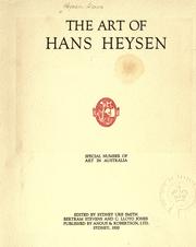 Cover of: The art of Hans Heysen.: Special number of Art in Australia