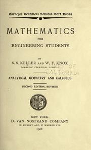 Cover of: Mathematics for engineering students by S. S. Keller