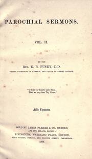 Cover of: Parochial sermons by Edward Bouverie Pusey