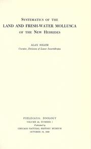 Cover of: Systematics of the land and fresh-water mollusca of the New Hebrides