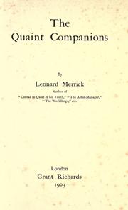Cover of: The quaint companions by Merrick, Leonard