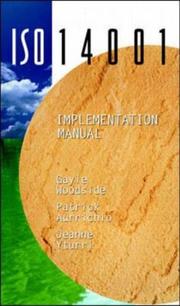 Cover of: ISO 14001 implementation manual