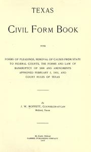 Texas civil form book by J. W. Moffett
