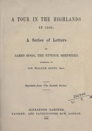 Cover of: A tour in the Highlands in 1803: a series of letters, addressed to Sir Walter Scott.