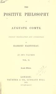Cover of: The positive philosophy. by Auguste Comte