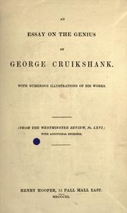 An essay on the genius of George Cruikshank by William Makepeace Thackeray