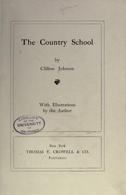 Cover of: The country school by Clifton Johnson