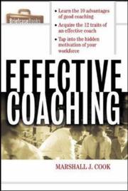 Cover of: Effective coaching