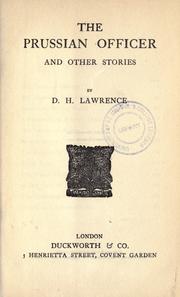Cover of: The Prussian officer, and other stories. by David Herbert Lawrence
