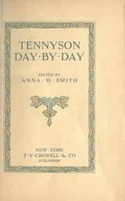 Cover of: Tennyson day-by-day