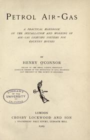 Cover of: Petrol air-gas by Henry O'Connor