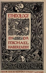 Cover of: Ethnology