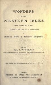 Cover of: Wonders of the western isles by A. W. Murray