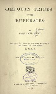 Cover of: Bedouin tribes of the Euphrates by Blunt, Anne Lady