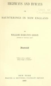 Cover of: Highways and byways by W. Hamilton Gibson