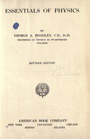 Cover of Essentials of physics by George A. Hoadley