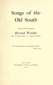 Cover of: Songs of the old South by Howard Weeden