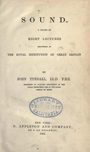 Cover of: Sound by John Tyndall