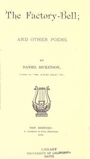 Cover of: The factory-bell: and other poems.