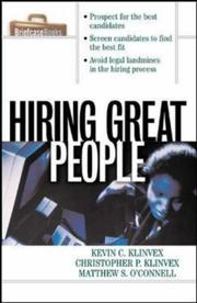 Cover of: Hiring great people | Kevin C. Klinvex