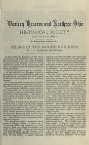 Cover of: Relics of the mound builders.