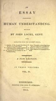 Cover of: An essay concerning human understanding by John Locke