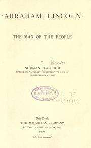Cover of: Abraham Lincoln: the man of the people