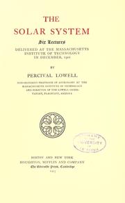 Cover of: The solar system by Percival Lowell