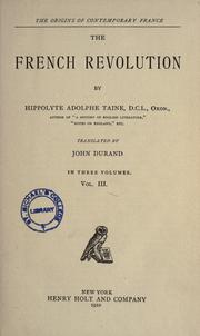 Cover of: The French revolution by Hippolyte Taine