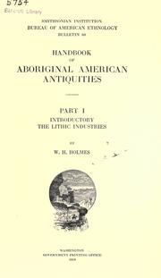 Cover of: Handbook of aboriginal American antiquities