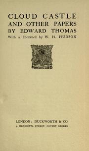Cloud castle and other papers by Edward Thomas