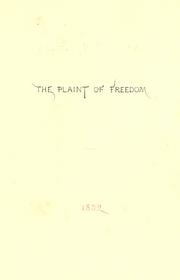 Cover of: The plaint of freedom
