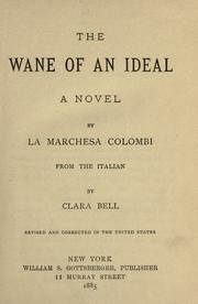Cover of: The wane of an ideal: a novel
