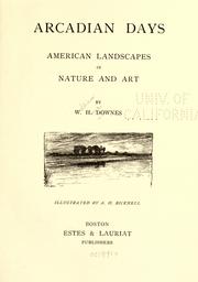Cover of: Arcadian days: American landscapes in nature and art