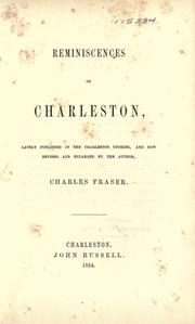 Reminiscences of Charleston by Fraser, Charles