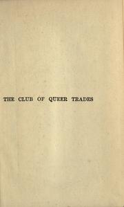 Cover of: The club of queer trades. by Gilbert Keith Chesterton