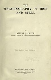 Cover of: The metallography of iron and steel
