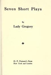 Cover of: Seven short plays by Augusta Gregory