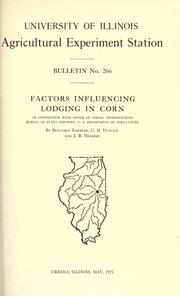 Cover of: Factors influencing lodging in corn