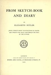 Cover of: From sketch-book and diary