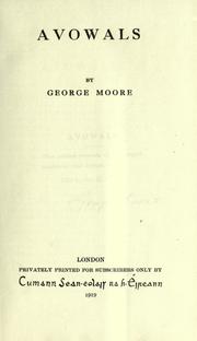 Cover of: Avowals by George Moore