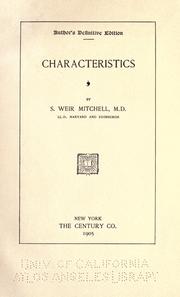 Cover of: Characteristics by S. Weir Mitchell