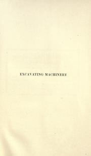 Cover of: Excavating machinery by McDaniel, Allen Boyer