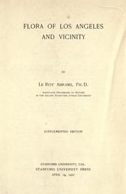 Cover of: Flora of Los Angeles and vicinity by LeRoy Abrams
