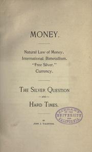 Cover of: Money by John Joseph Valentine, John Joseph Valentine