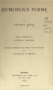 Cover of: Humorous poems by Thomas Hood