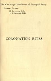 Cover of: Coronation rites