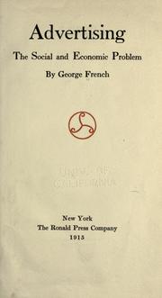 Cover of: Advertising by French, George