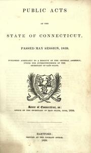 Cover of: Public acts of the state of Connecticut by Connecticut.
